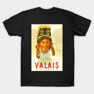 Valais, Switzerland, Ski Poster T-Shirt